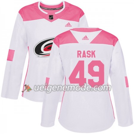Dame Eishockey Carolina Hurricanes Trikot Victor Rask 49 Adidas 2017-2018 Weiß Pink Fashion Authentic